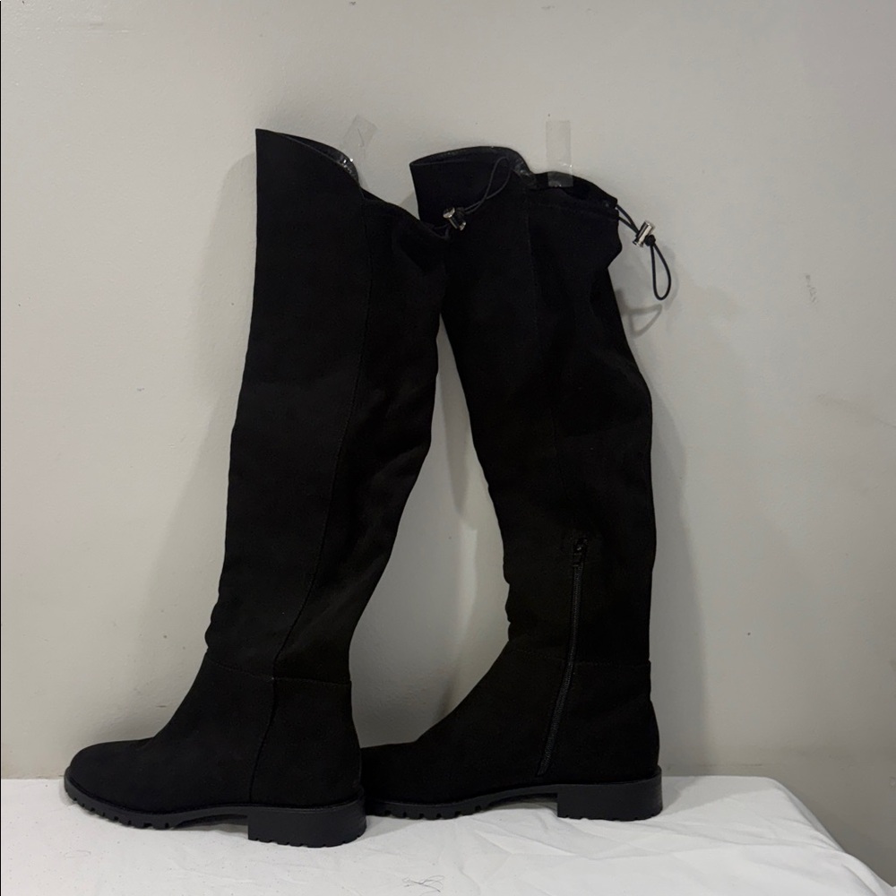 Unisa Elegant Black Over-the-Knee Boots